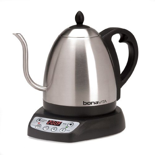 T-fal BF6138US Balanced Living 1-Liter 1750-Watt Electric Mini Kettle with  Variable Temperature Black