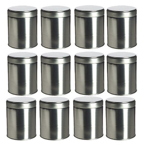 Empty Tea Tins Wide Set of 12 Pieces – Perfect Airtight Canister with ...