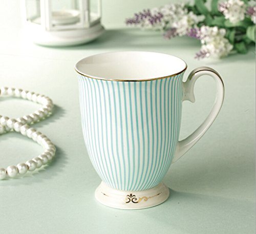 Royal Fine Bone China Coffee Mug Assorted colors Tea Cup about 11oz /330ml 1, red 