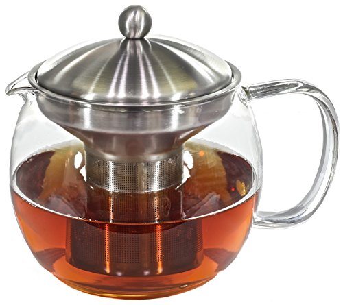 Glass Teapot Tea Infuser with Warmer – Tea Kettle and Warmer Set with ...