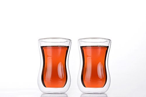 Original Double Wall Turkish Tea Glass Cups 4 25 Oz Set Of 6 Insulated Thermo Glass Verre