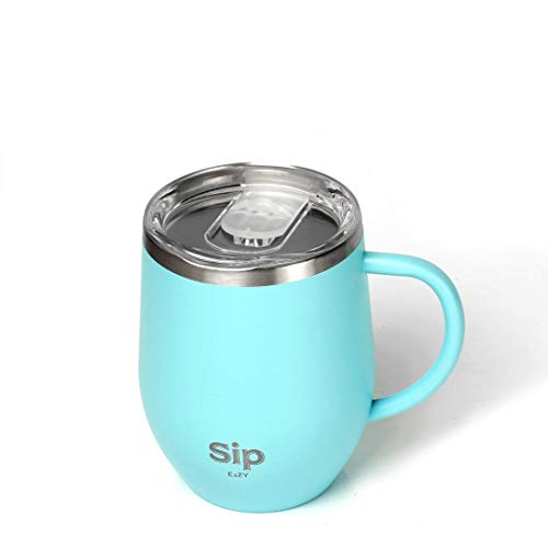 Stainless Steel Cup with Handle & Lid Hot Cold Water Coffee Tea Drinking Mug 