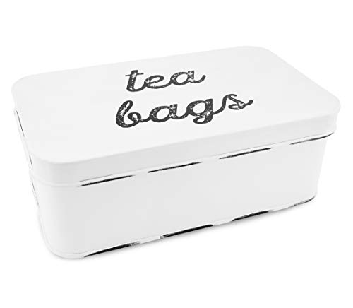 Auldhome Farmhouse Tea Bag Box Vintage, Best Tea Bag Storage