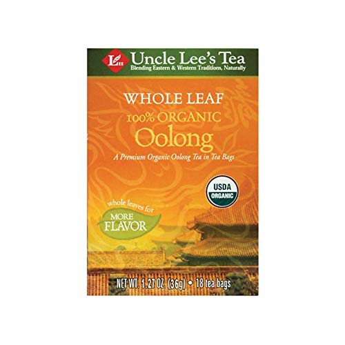 Uncle Lee's Tea Organic Whole Leaf Oolong Tea, 18 Tea Bags, 45g Best