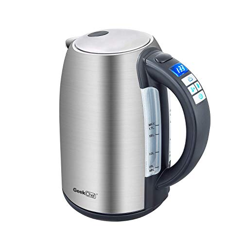 Cordless Water Kettle 1.7L 1500W Fast Boiling Tea Kettle Deik Electric Kettle BPA Free 